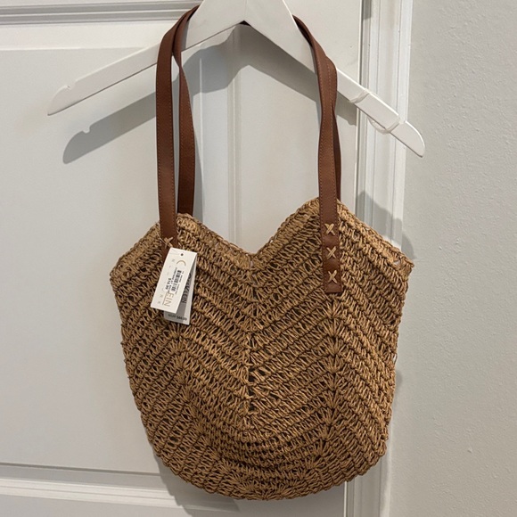 Cee Klein Handbags - Cee Klein Elegant Brown Woven Tote Bag